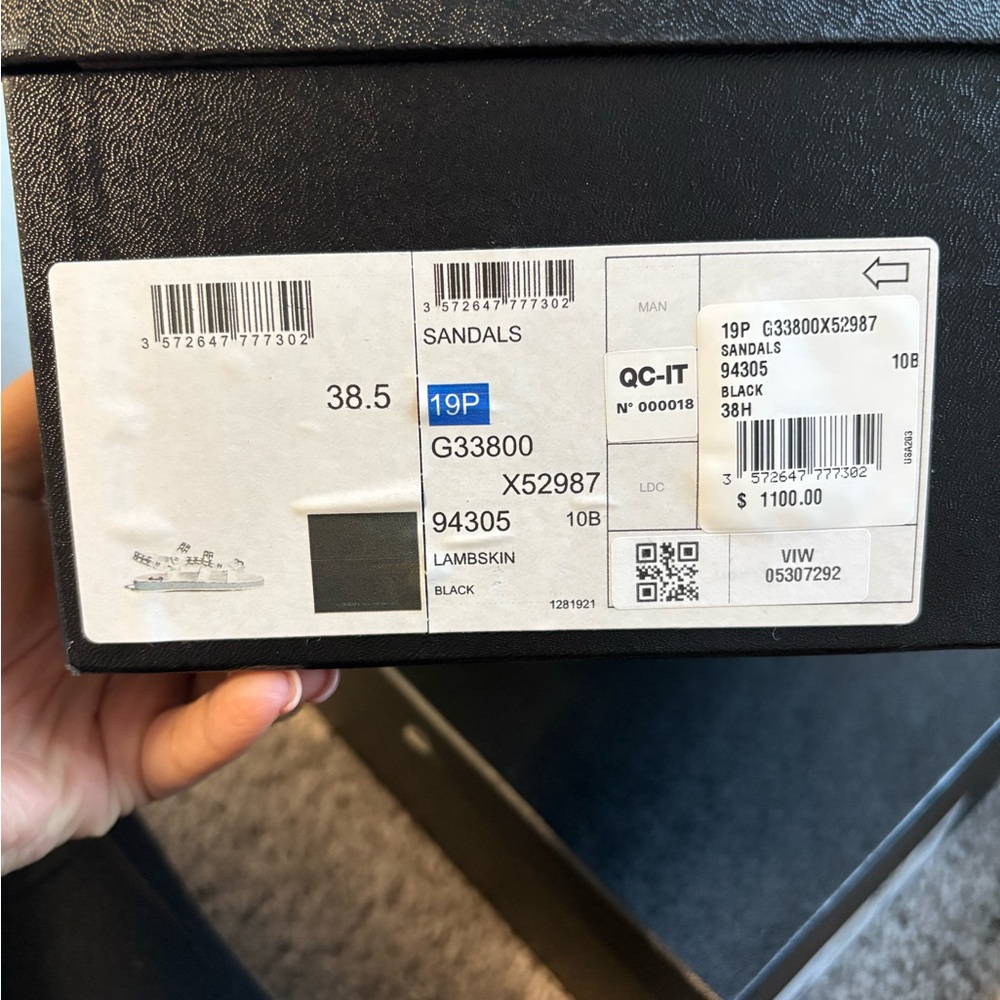 Chanel Black Sandals with Chain Detail - Picture 7 of 7